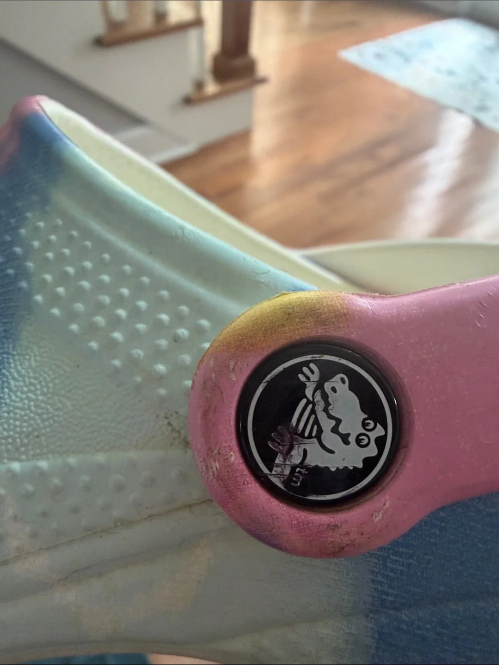CROCS Kids Tie-Dye Clogs in Pink, Blue, Yellow, Cream
